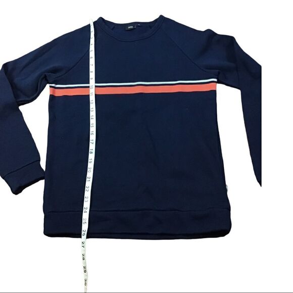 Onia Sweater Dave Raglan Sleeve Crew Neck Sweatshirt Deep Navy size Small - Picture 8 of 12